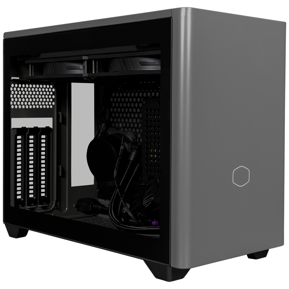 Gabinete Gamer Cooler Master NR200P MAX, Black, Mini ITX, Com Fonte (850W Gold) + WaterCooler 280mm, NR200P-MCNN85-SL0