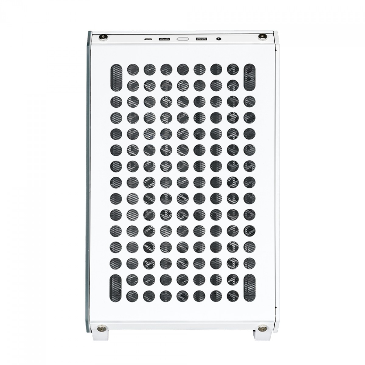 Gabinete Gamer Cooler Master Qube 500 Flatpack, Mid-Tower, Vidro Temperado, E-ATX, Branco, Sem Fonte, Com 1 Fan, Q500-WGNN-S00