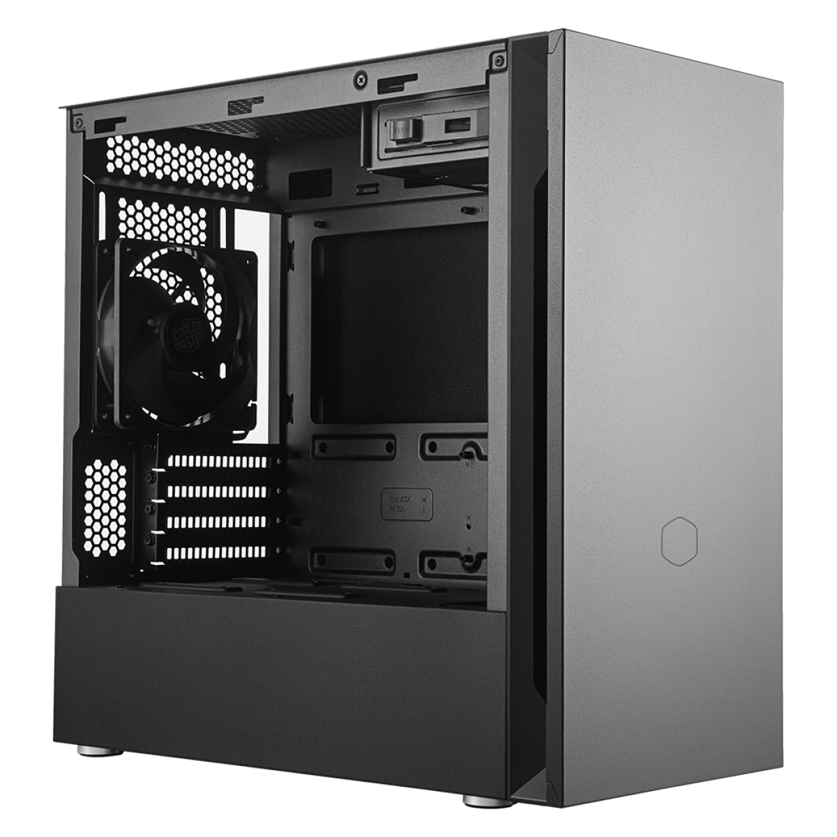 Gabinete Gamer Cooler Master Silencio S400 Steel, Mid Tower, Black, Sem Fonte, Com 2 Fans, MCS-S400-KN5N-S00