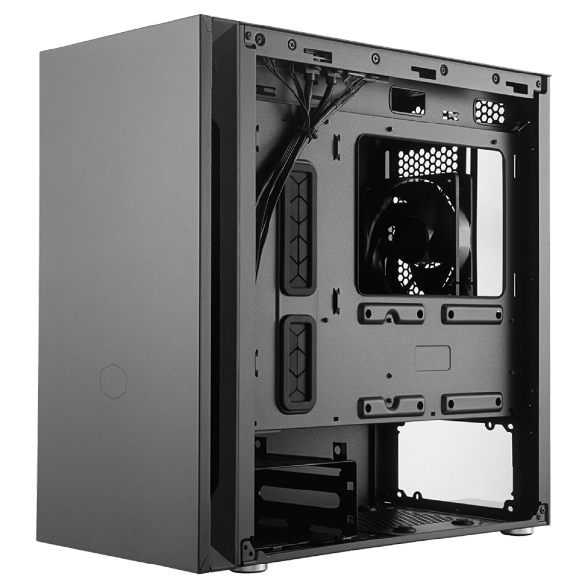 Gabinete Gamer Cooler Master Silencio S400 Steel, Mid Tower, Black, Sem Fonte, Com 2 Fans, MCS-S400-KN5N-S00