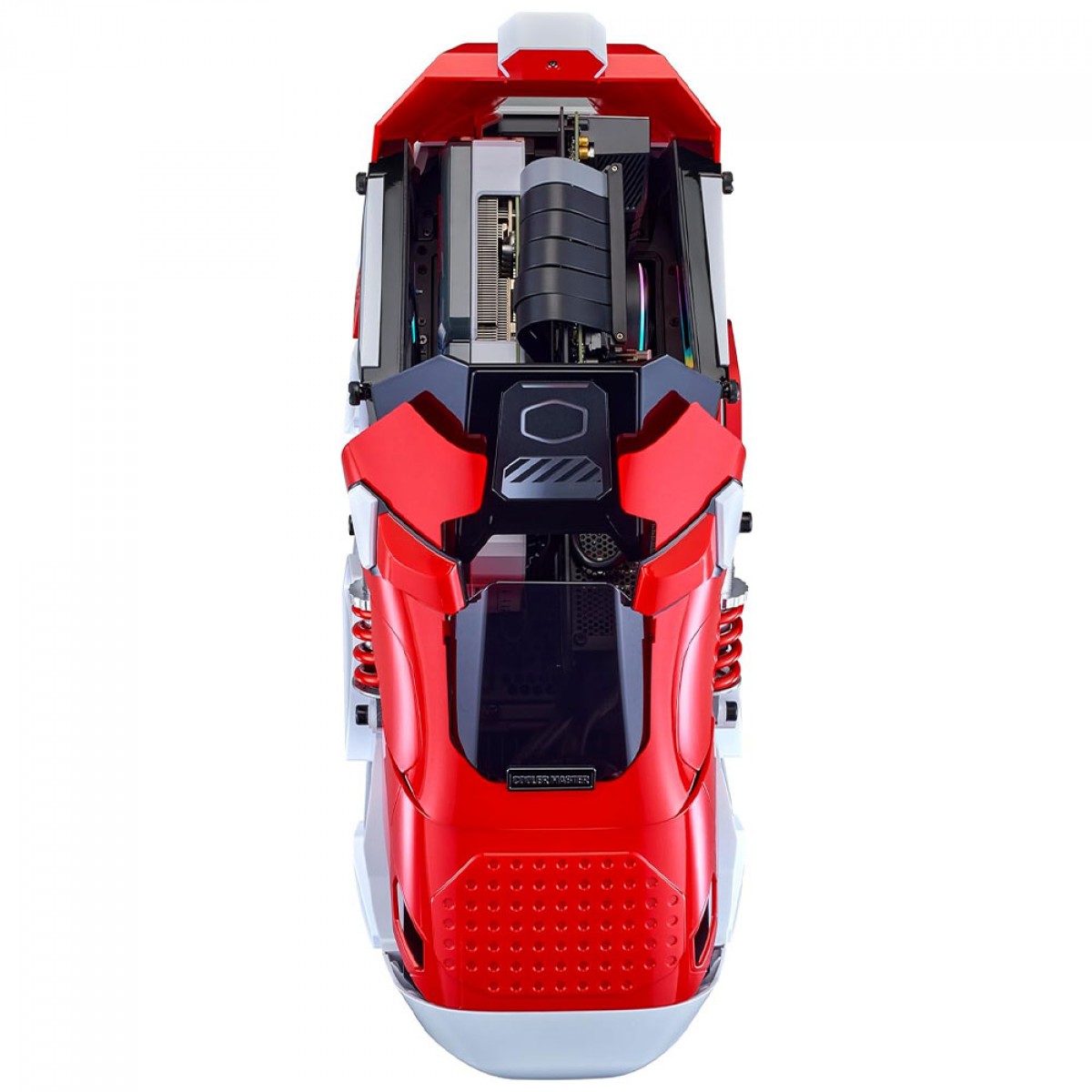 Gabinete Gamer Cooler Master Sneaker X Red, Mini Tower, Mini ITX, Fonte SFX850W, Water Cooler Flux 360mm, Cabo Riser PCI-E, 1 Fan MF120 Halo, ABK-SXNN-S38L3-R1