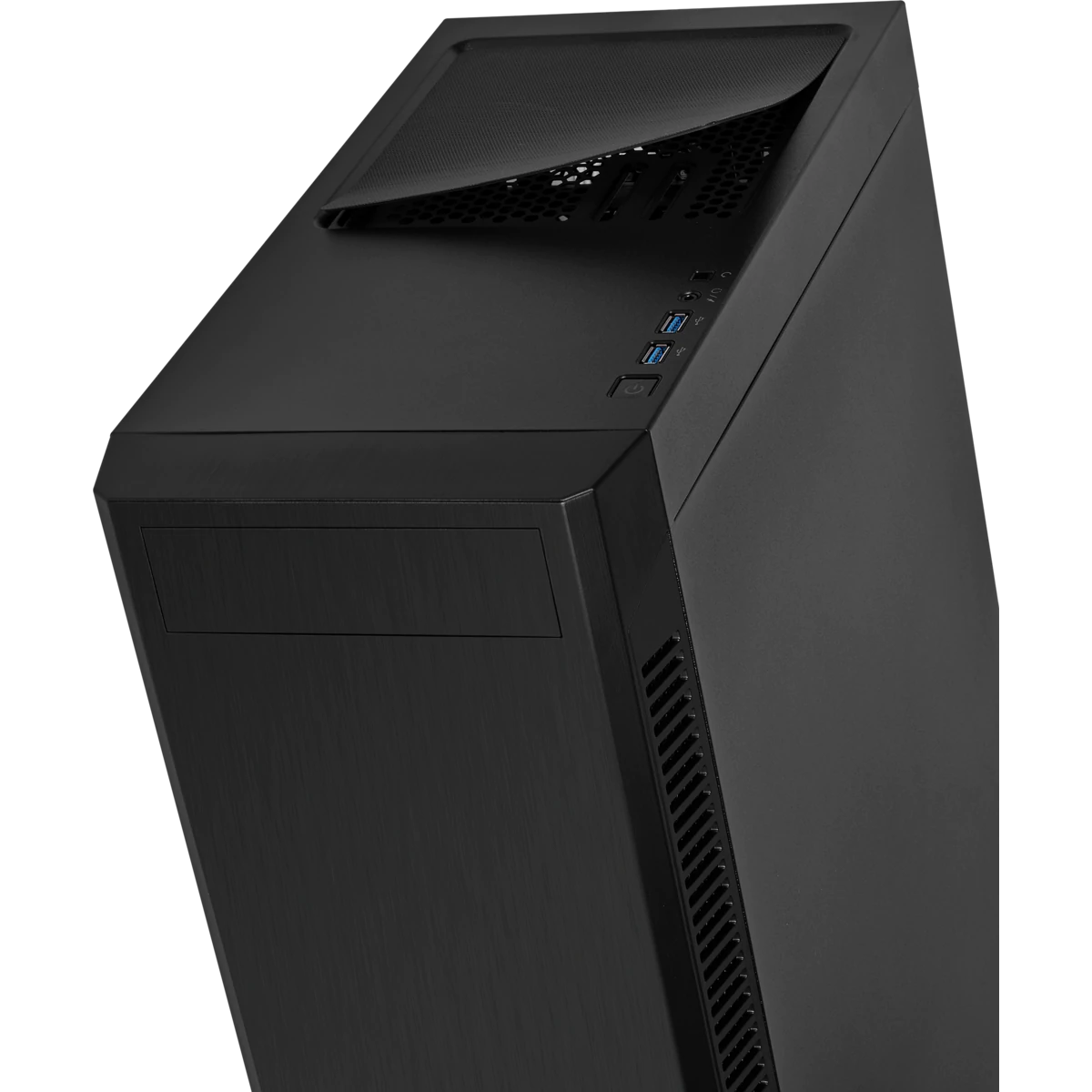 Gabinete Gamer Corsair, 110R, Mid Tower, Vidro Temperado, ATX, Black, CC-9011183-WW, Sem Fonte, Sem Fan