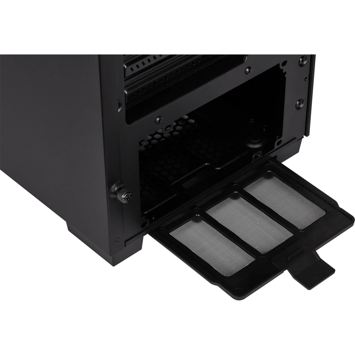 Gabinete Gamer Corsair, 110R, Mid Tower, Vidro Temperado, ATX, Black, CC-9011183-WW, Sem Fonte, Sem Fan