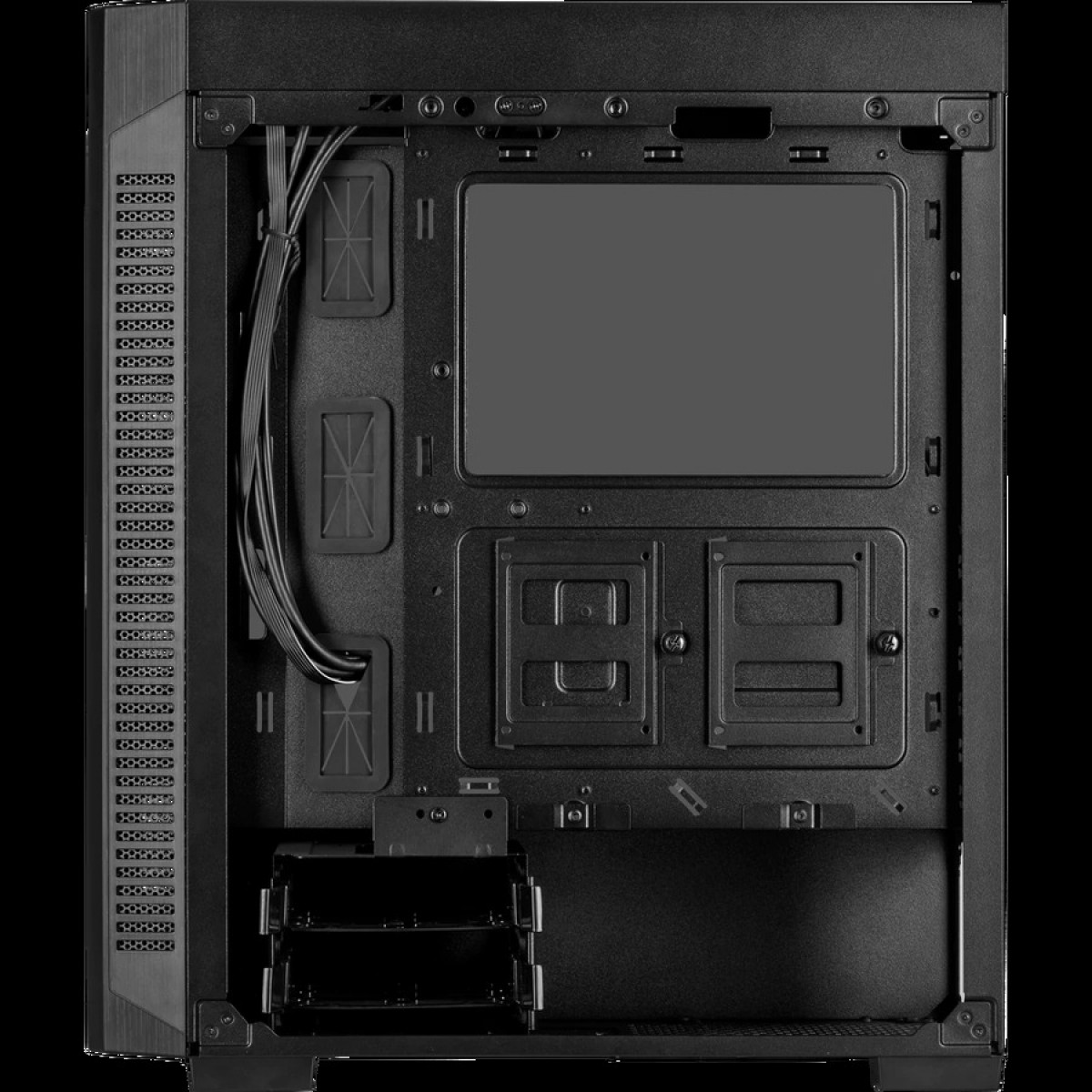 Gabinete Gamer Corsair, 110R, Mid Tower, Vidro Temperado, ATX, Black, CC-9011183-WW, Sem Fonte, Sem Fan