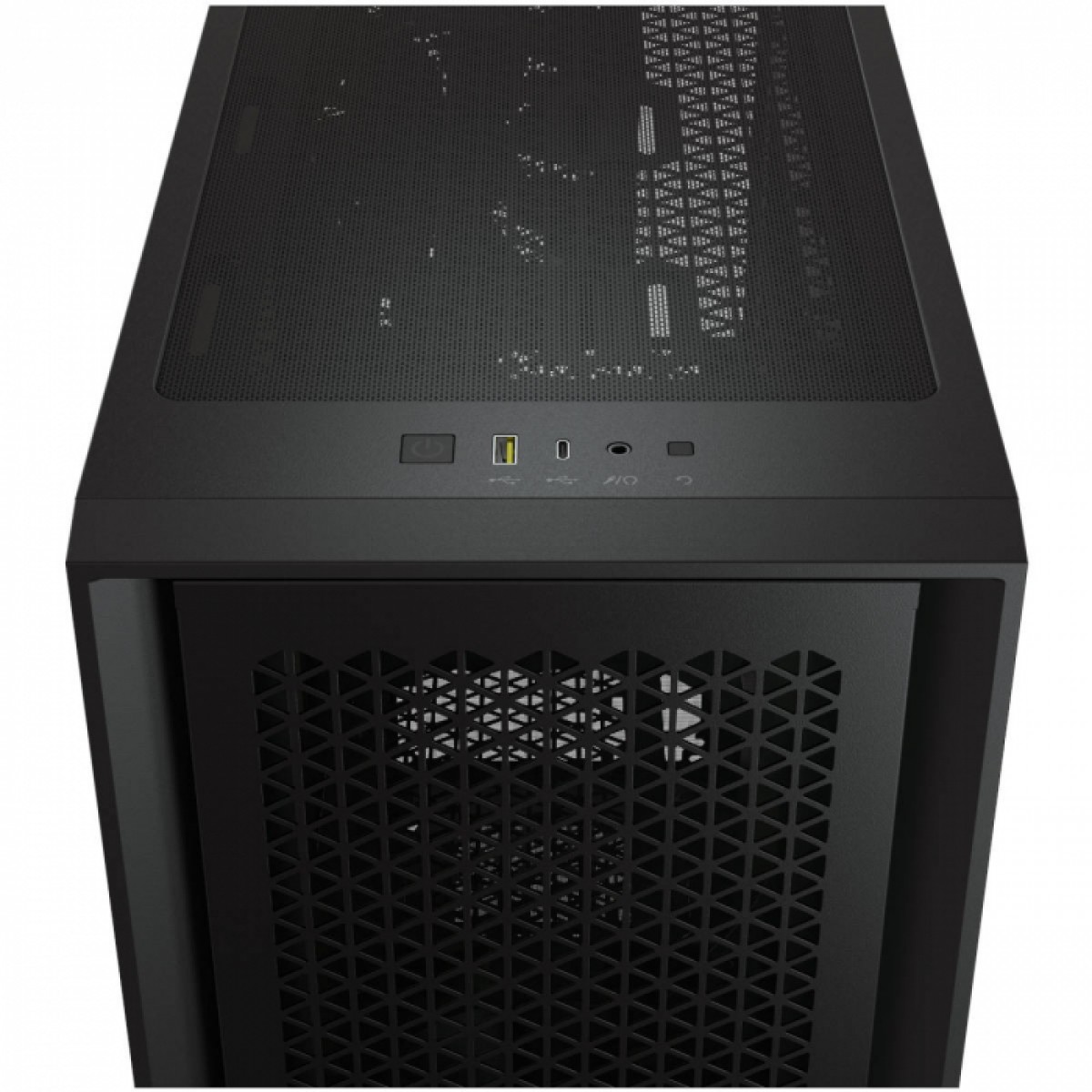 Gabinete Gamer Corsair 4000D Airflow, Mid Tower, Vidro Temperado, ATX, Black, Sem Fonte, Com 2 fans, CC-9011200-WW