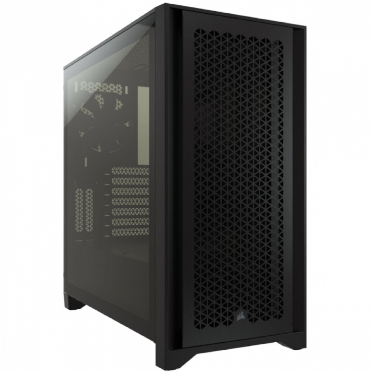 Gabinete Gamer Corsair 4000D Airflow, Mid Tower, Vidro Temperado, ATX, Black, Sem Fonte, Com 2 fans, CC-9011200-WW