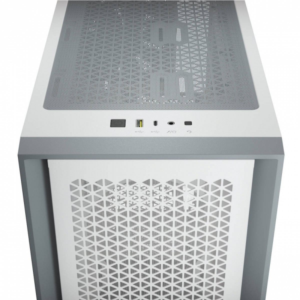 Gabinete Gamer Corsair 4000D Airflow, Mid Tower, Vidro Temperado, ATX, White, Sem Fonte, Com 2 fans, CC-9011201-WW