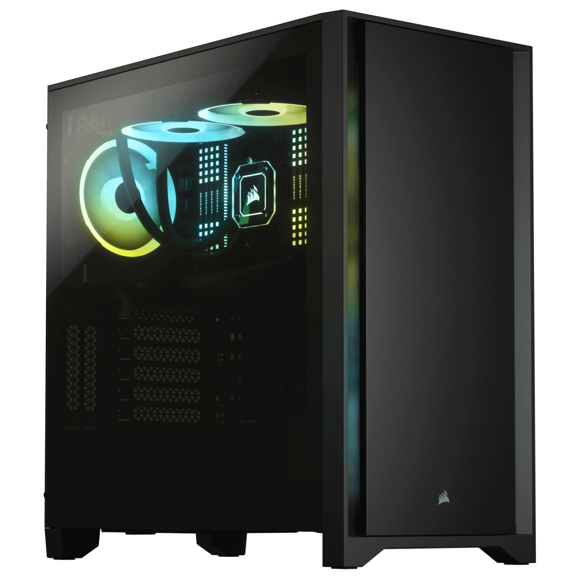 Gabinete Gamer Corsair 4000D, Mid Tower, Vidro Temperado, ATX, Black, Sem Fonte, Com 2 fans, CC-9011198-WW