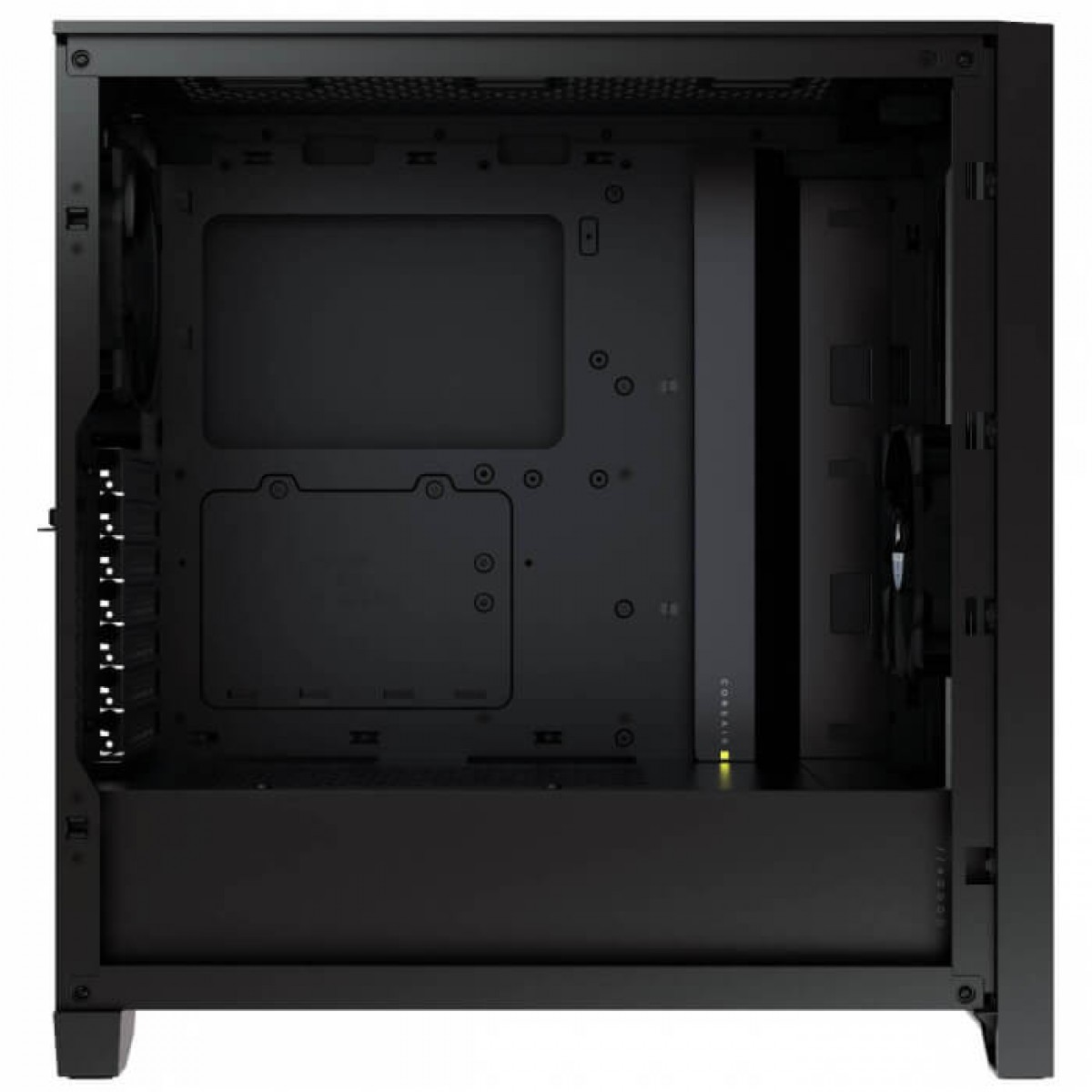 Gabinete Gamer Corsair 4000D, Mid Tower, Vidro Temperado, ATX, Black, Sem Fonte, Com 2 fans, CC-9011198-WW