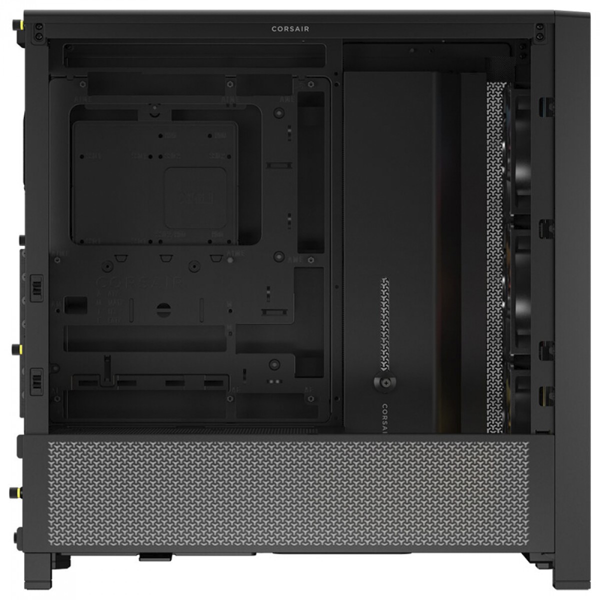 Gabinete Gamer Corsair 4000D RS, ARGB, Mid Tower, Vidro Temperado, E-ATX, Sem Fonte, Com 3 Fans, Preto, CC-9011296-WW