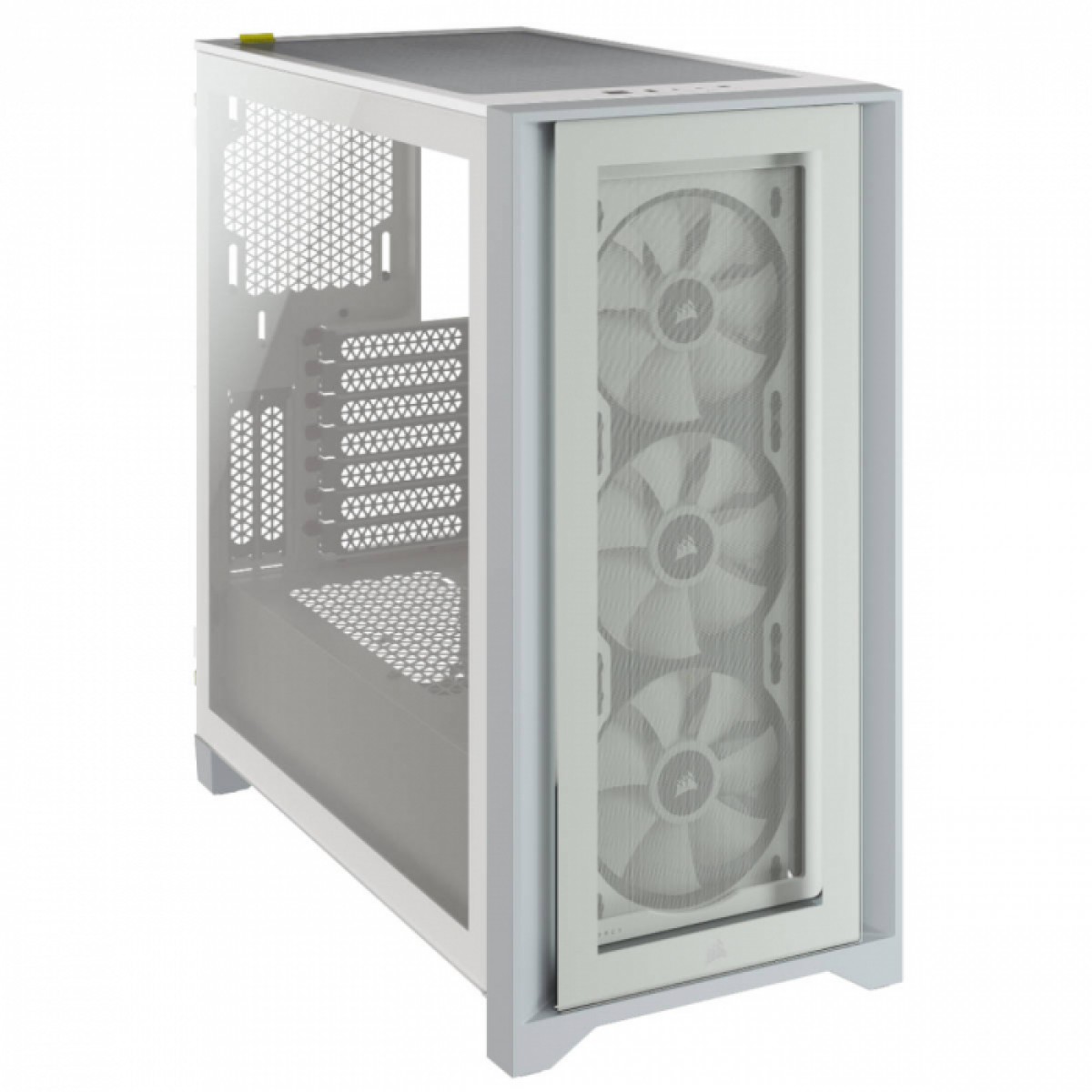 Gabinete Gamer Corsair iCUE 4000X RGB, Mid Tower, Vidro Temperado, ATX, White, Sem Fonte, Com 3 Fans, CC-9011205-WW