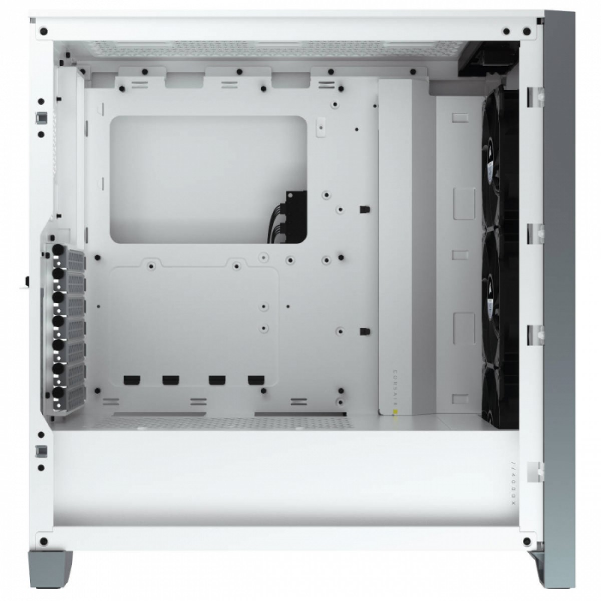 Gabinete Gamer Corsair iCUE 4000X RGB, Mid Tower, Vidro Temperado, ATX, White, Sem Fonte, Com 3 Fans, CC-9011205-WW