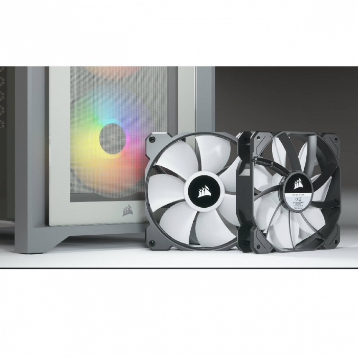 Gabinete Gamer Corsair iCUE 4000X RGB, Mid Tower, Vidro Temperado, ATX, White, Sem Fonte, Com 3 Fans, CC-9011205-WW