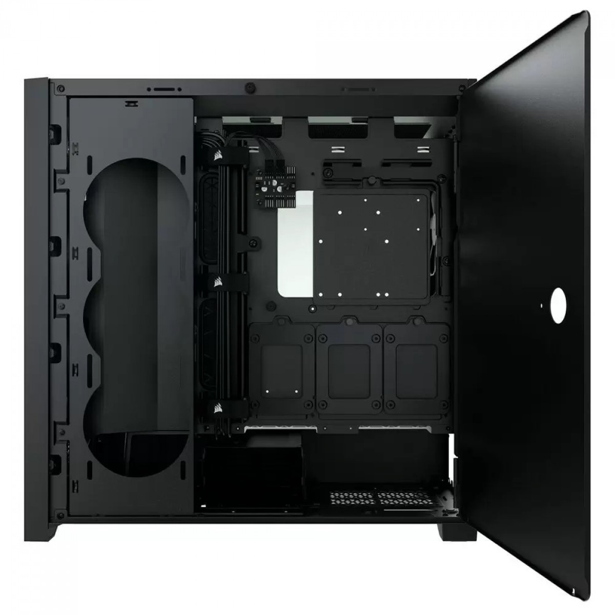 Gabinete Gamer Corsair 5000D Airflow, Mid Tower, Vidro Temperado, ATX, Black, Sem Fonte, Com 2 fans, CC-9011210-WW