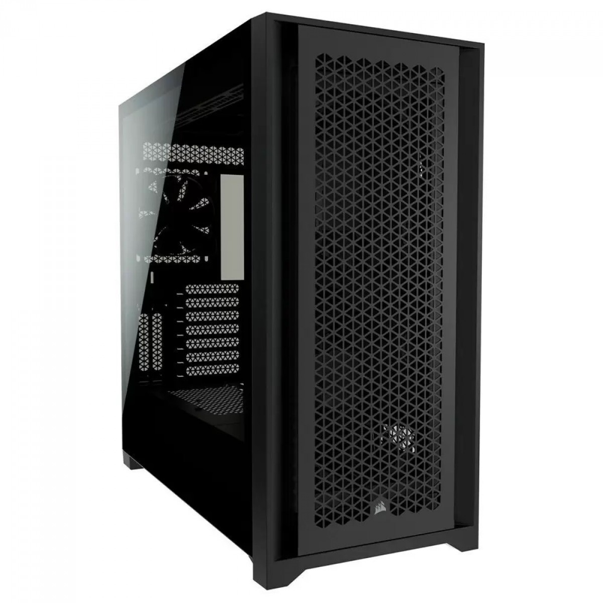 Gabinete Gamer Corsair 5000D Airflow, Mid Tower, Vidro Temperado, ATX, Black, Sem Fonte, Com 2 fans, CC-9011210-WW