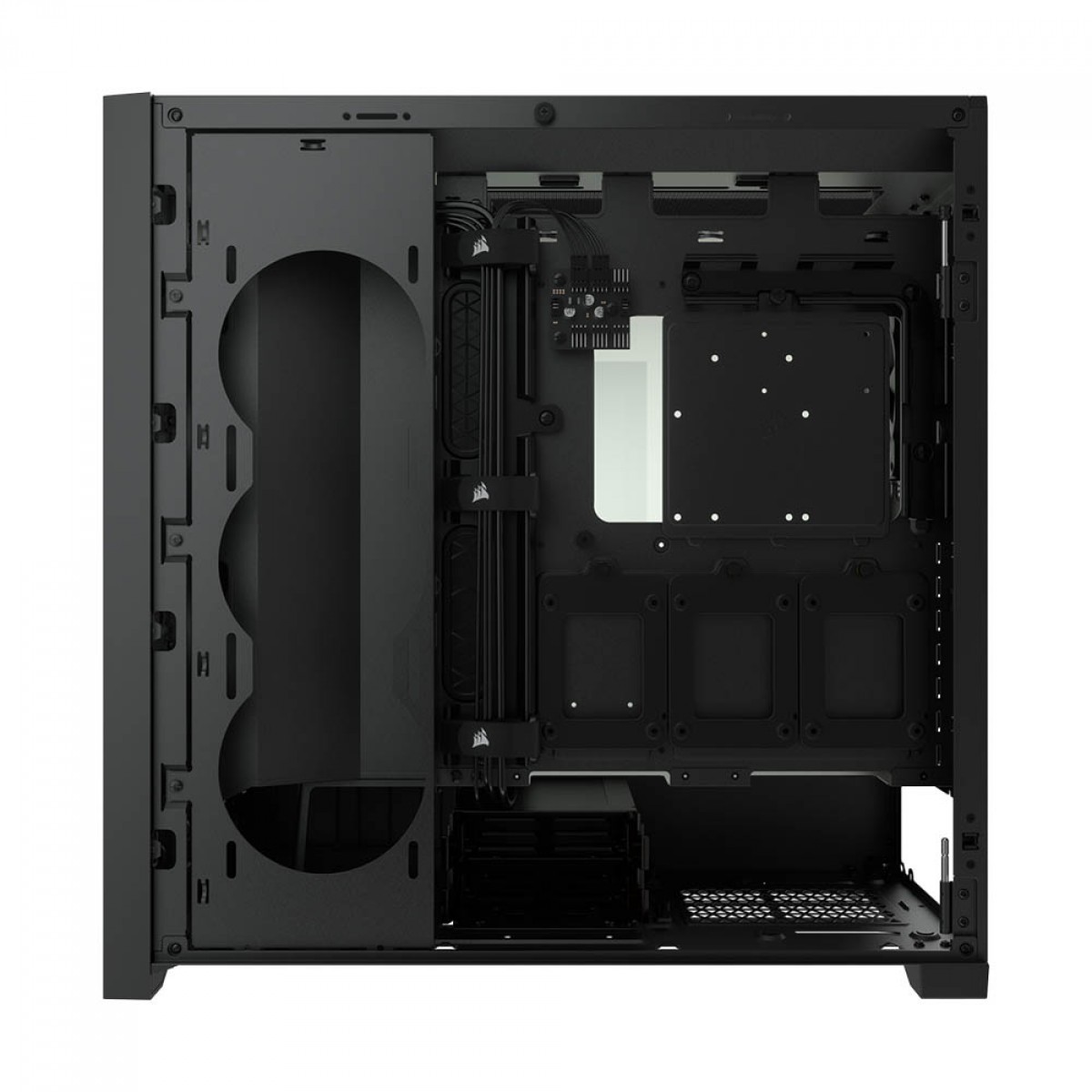 Gabinete Gamer Corsair 5000D, Mid Tower, Vidro Temperado, Black, ATX, Sem Fonte, Com 2 Fans, CC-9011208-WW