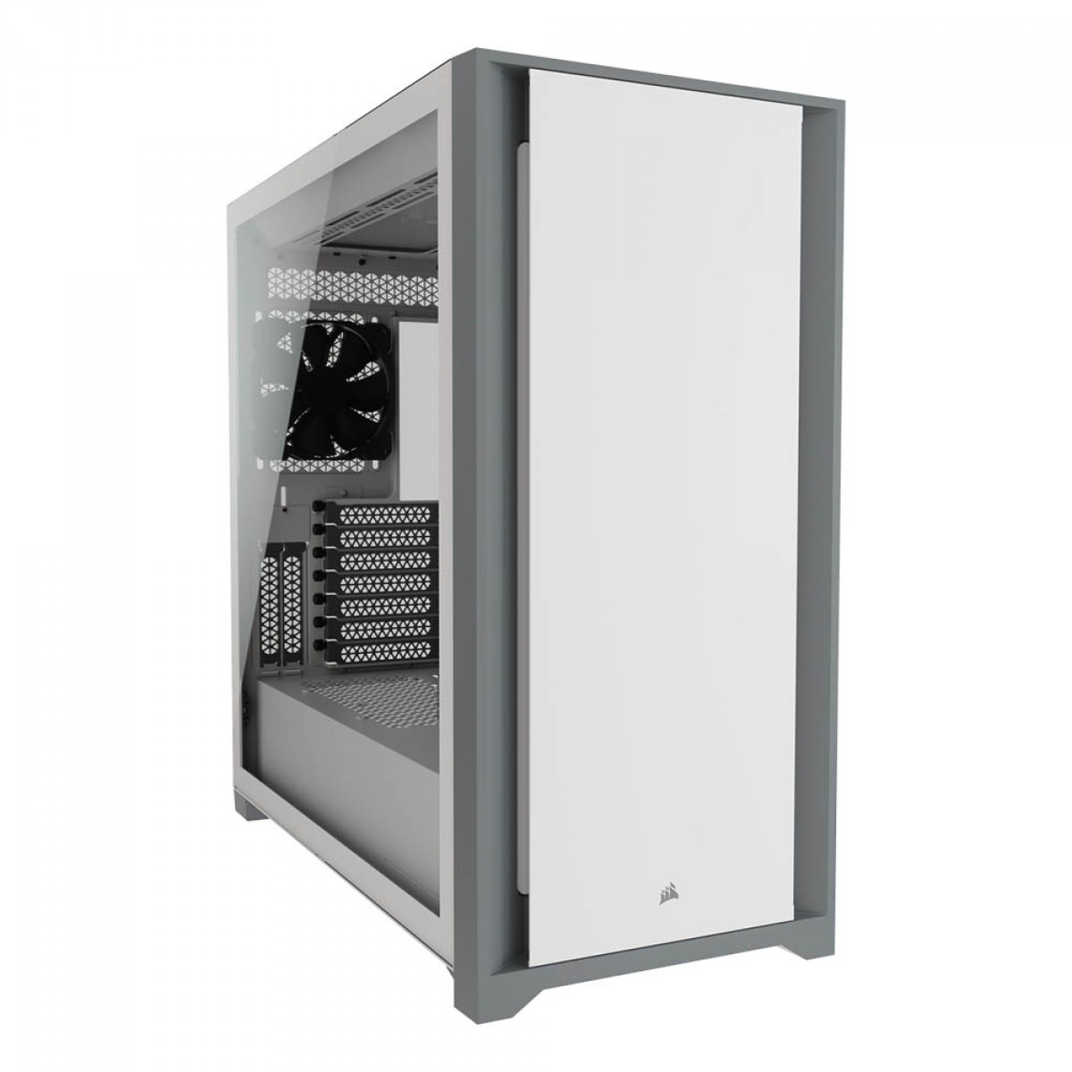 Gabinete Gamer Corsair 5000D, Mid Tower, Vidro Temperado, White, ATX, Sem Fonte, Com 2 Fans, CC-9011209-WW 