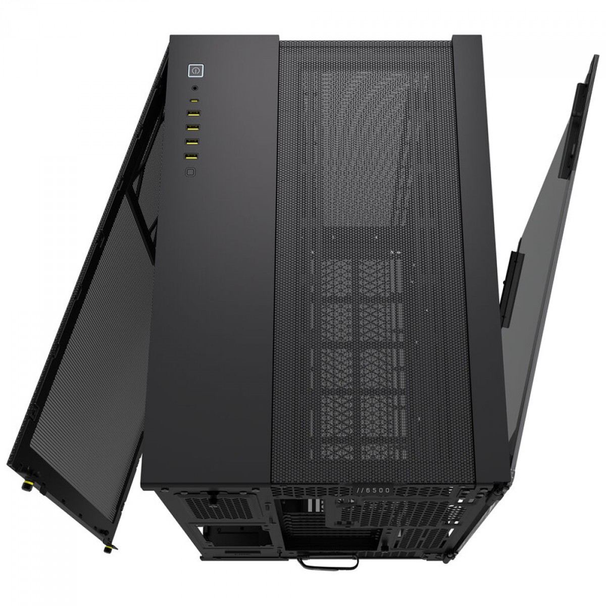 Gabinete Gamer Corsair 6500D AIRFLOW, Mid Tower, Mesh, Vidro Temperado, E-ATX, Sem Fan, Black, CC-9011259-WW