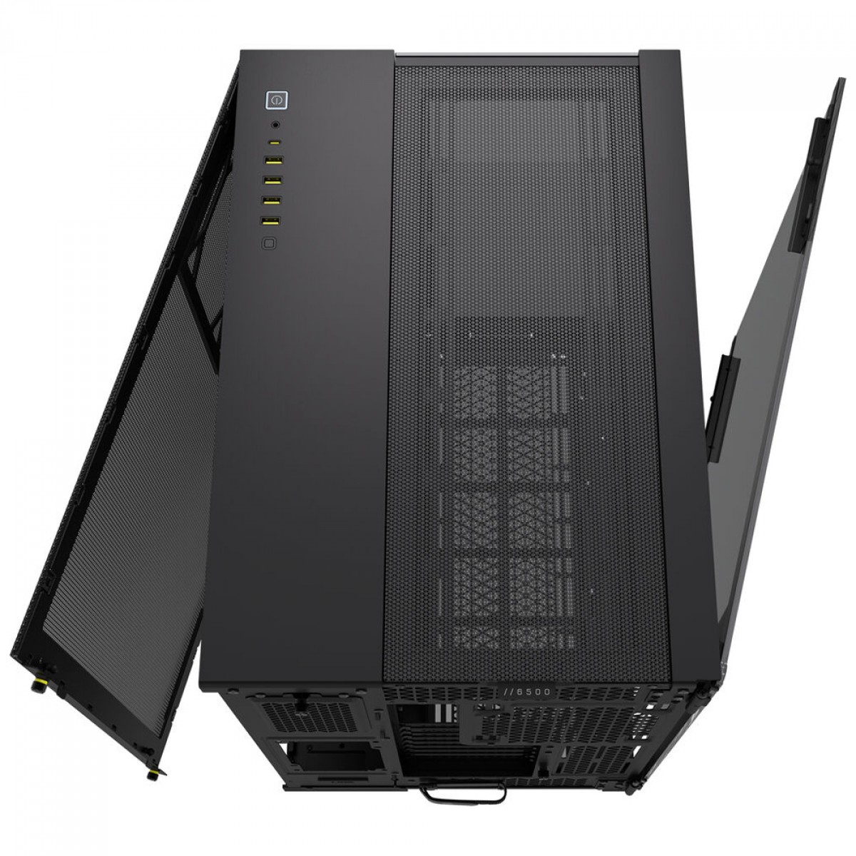 Gabinete Gamer Corsair 6500X, Mid Tower, Vidro Temperado, E-ATX, Sem Fan, Black, CC-9011257-WW