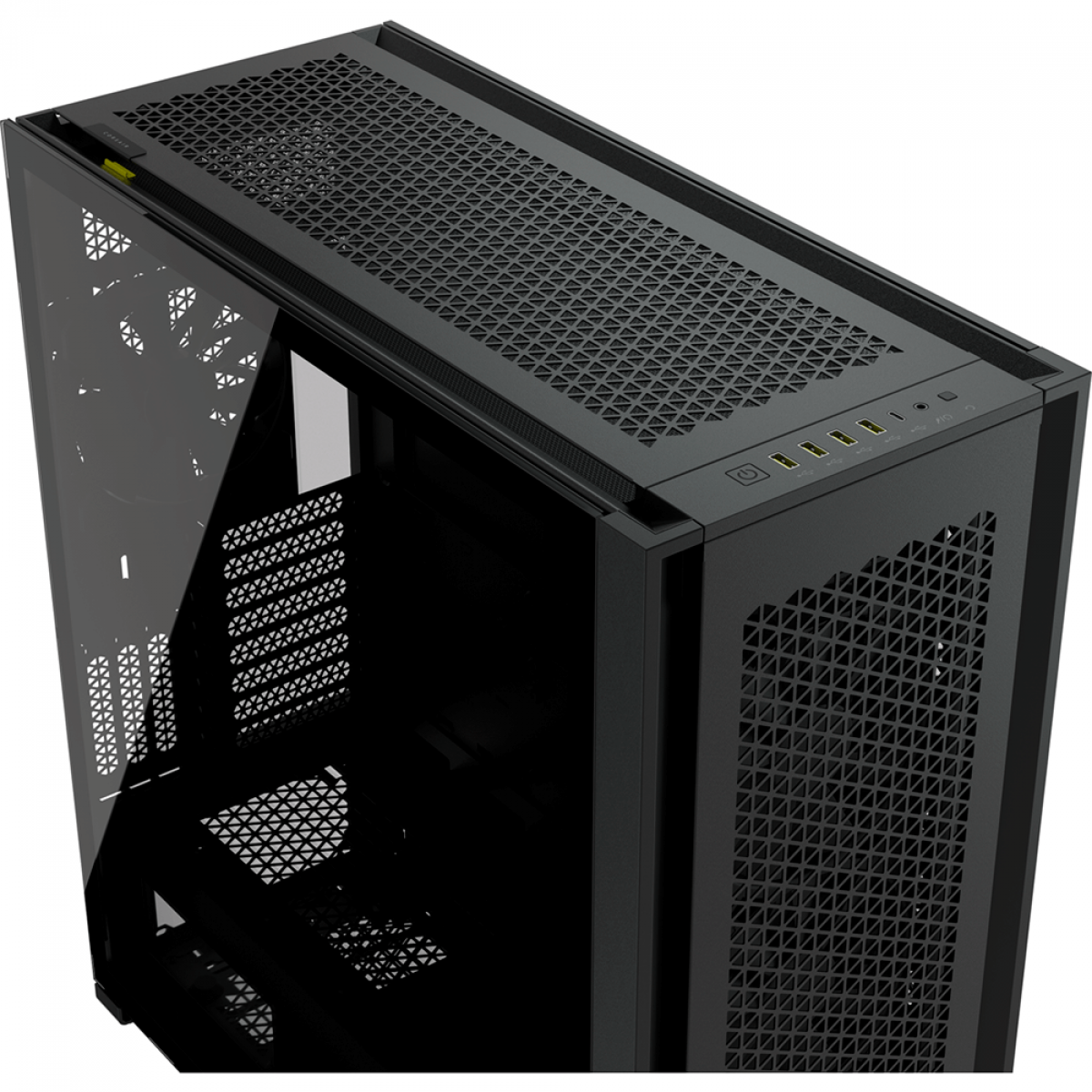 Gabinete Gamer Corsair 7000D AirFlow, Full Tower, Vidro Temperado, Black, ATX, Sem Fonte, Com 3 Fans, CC-9011218-WW
