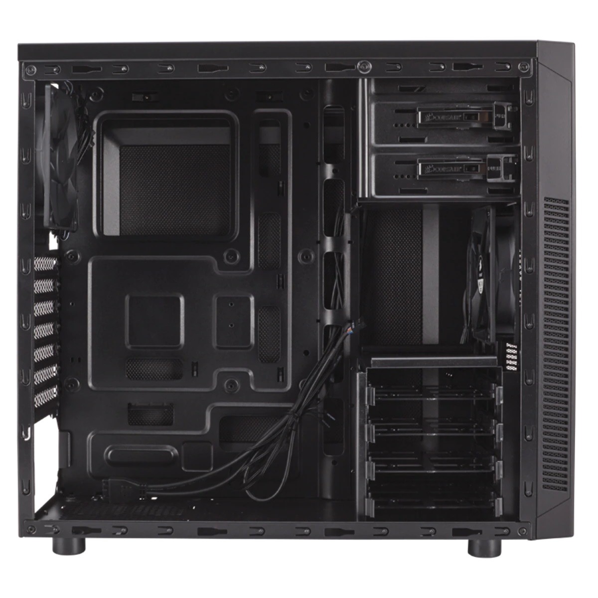 Gabinete Gamer Corsair, Carbide 100R, Mid Tower, ATX, Black, Sem Fonte, Dois Fans, CC-9011077-WW