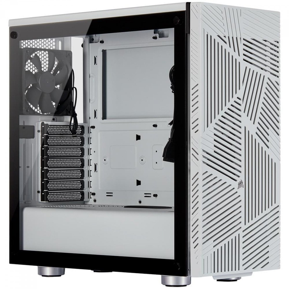 Gabinete Gamer Corsair Carbide 275R Airflow, Mid Tower, Com 3 Fans, Vidro Temperado, White, Sem Fonte CC-9011182-WW