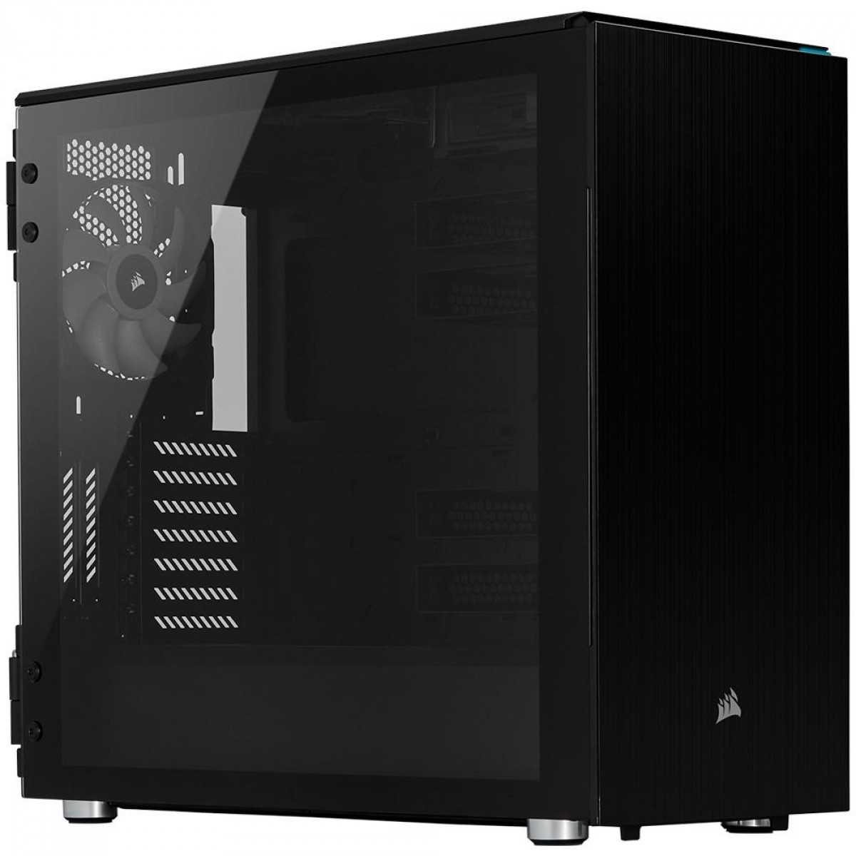 Gabinete Gamer Corsair Carbide 678C, Mid Tower, Vidro Temperado, ATX, Black, Com 3 Fans, CC-9011167-WW