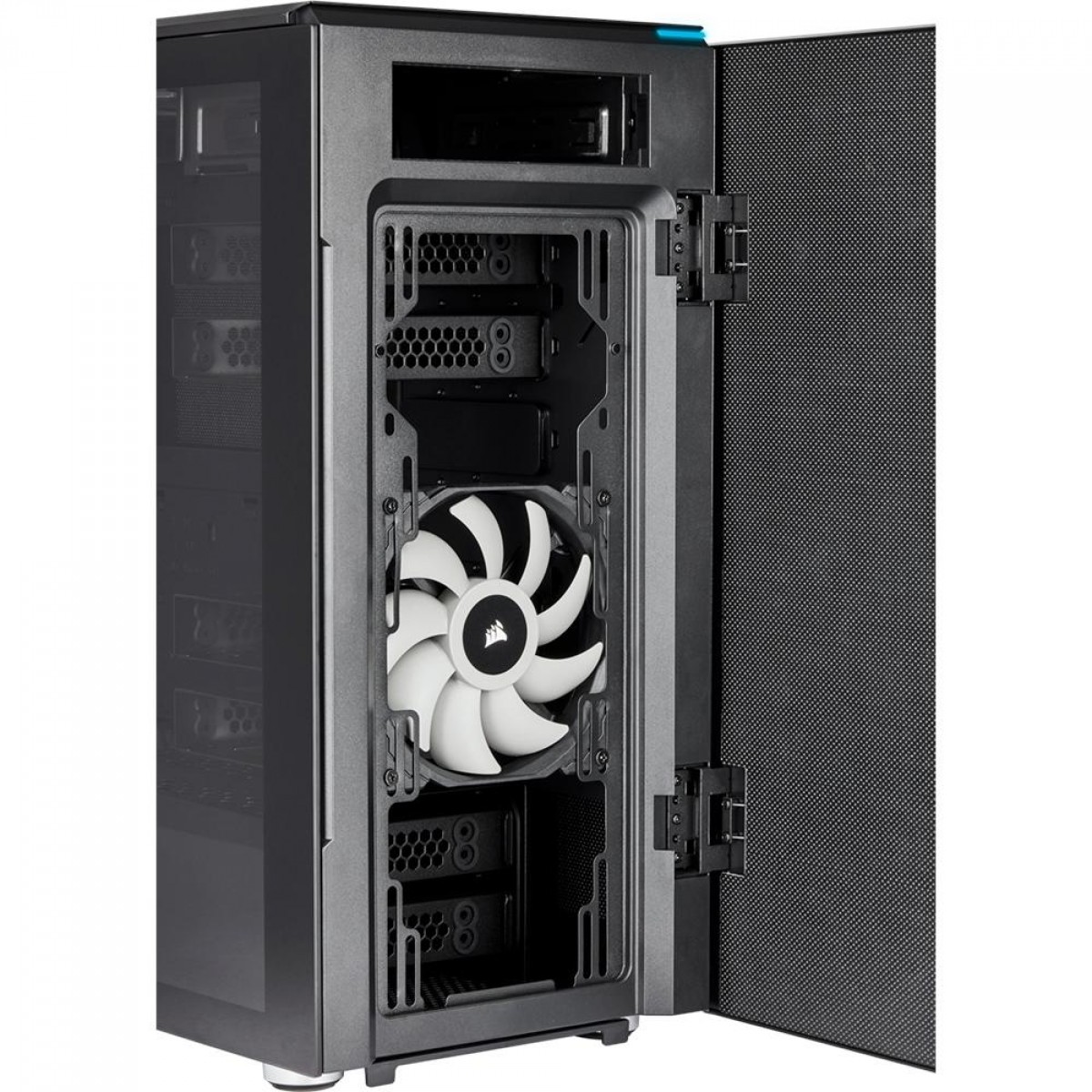Gabinete Gamer Corsair Carbide 678C, Mid Tower, Vidro Temperado, ATX, Black, Com 3 Fans, CC-9011167-WW