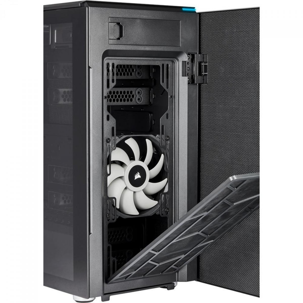 Gabinete Gamer Corsair Carbide 678C, Mid Tower, Vidro Temperado, ATX, Black, Com 3 Fans, CC-9011167-WW