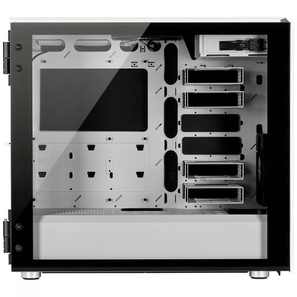 Gabinete Gamer Corsair Carbide 678C, Mid Tower, Vidro Temperado, ATX, White, Com 3 Fans, CC-9011170-WW