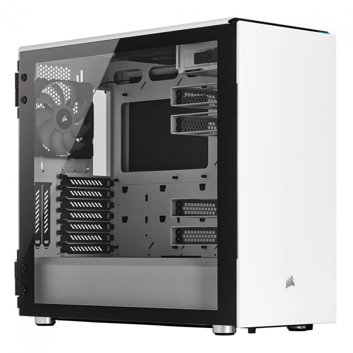 Gabinete Gamer Corsair Carbide 678C, Mid Tower, Vidro Temperado, ATX, White, Com 3 Fans, CC-9011170-WW
