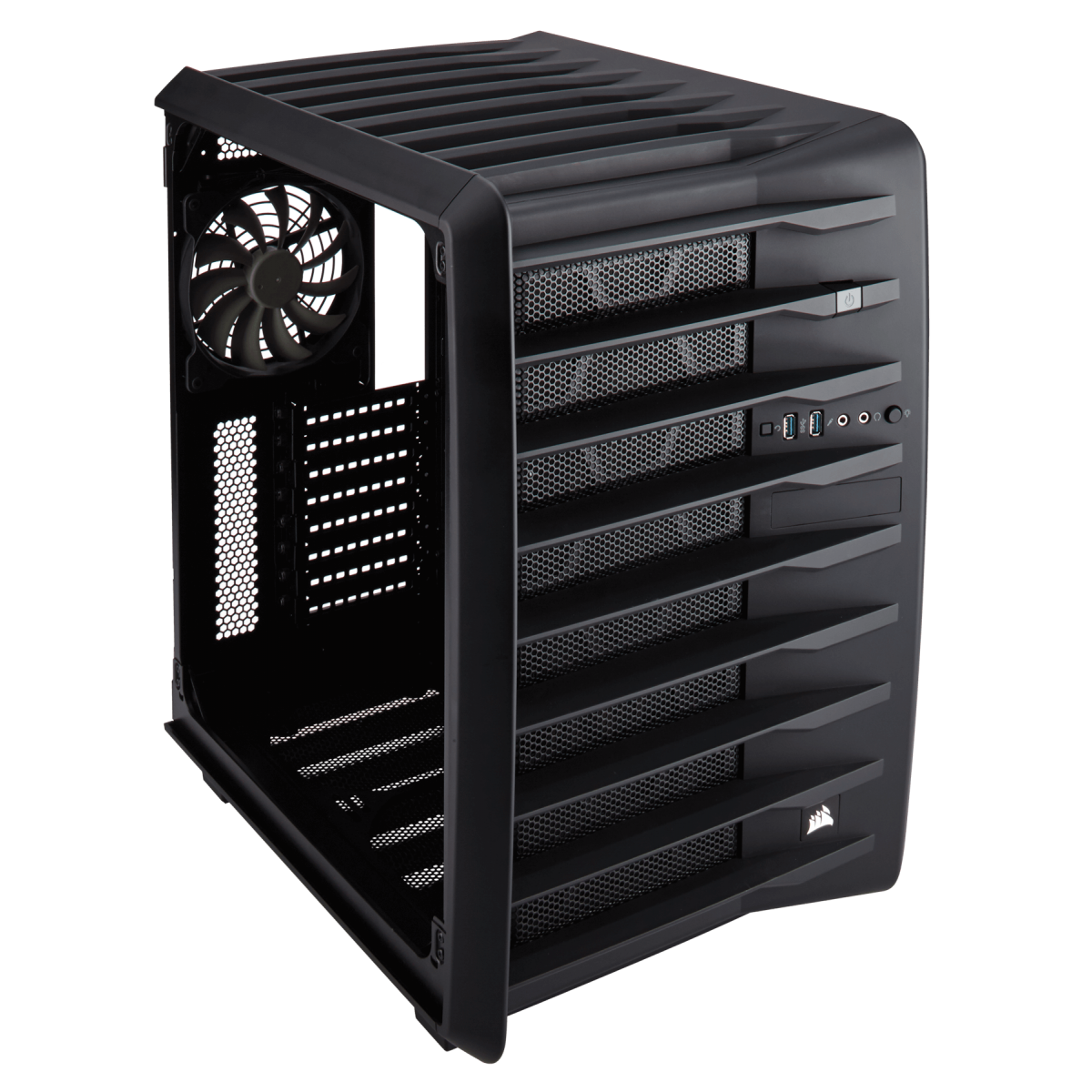 Gabinete Gamer Corsair Carbide Air 740, Mid Tower, Com 3 Fans, Lateral em Acrílico, Black, Sem Fonte, CC-9011096-WW
