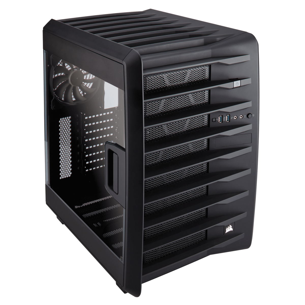 Gabinete Gamer Corsair Carbide Air 740, Mid Tower, Com 3 Fans, Lateral em Acrílico, Black, Sem Fonte, CC-9011096-WW