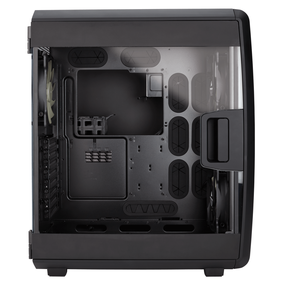 Gabinete Gamer Corsair Carbide Air 740, Mid Tower, Com 3 Fans, Lateral em Acrílico, Black, Sem Fonte, CC-9011096-WW