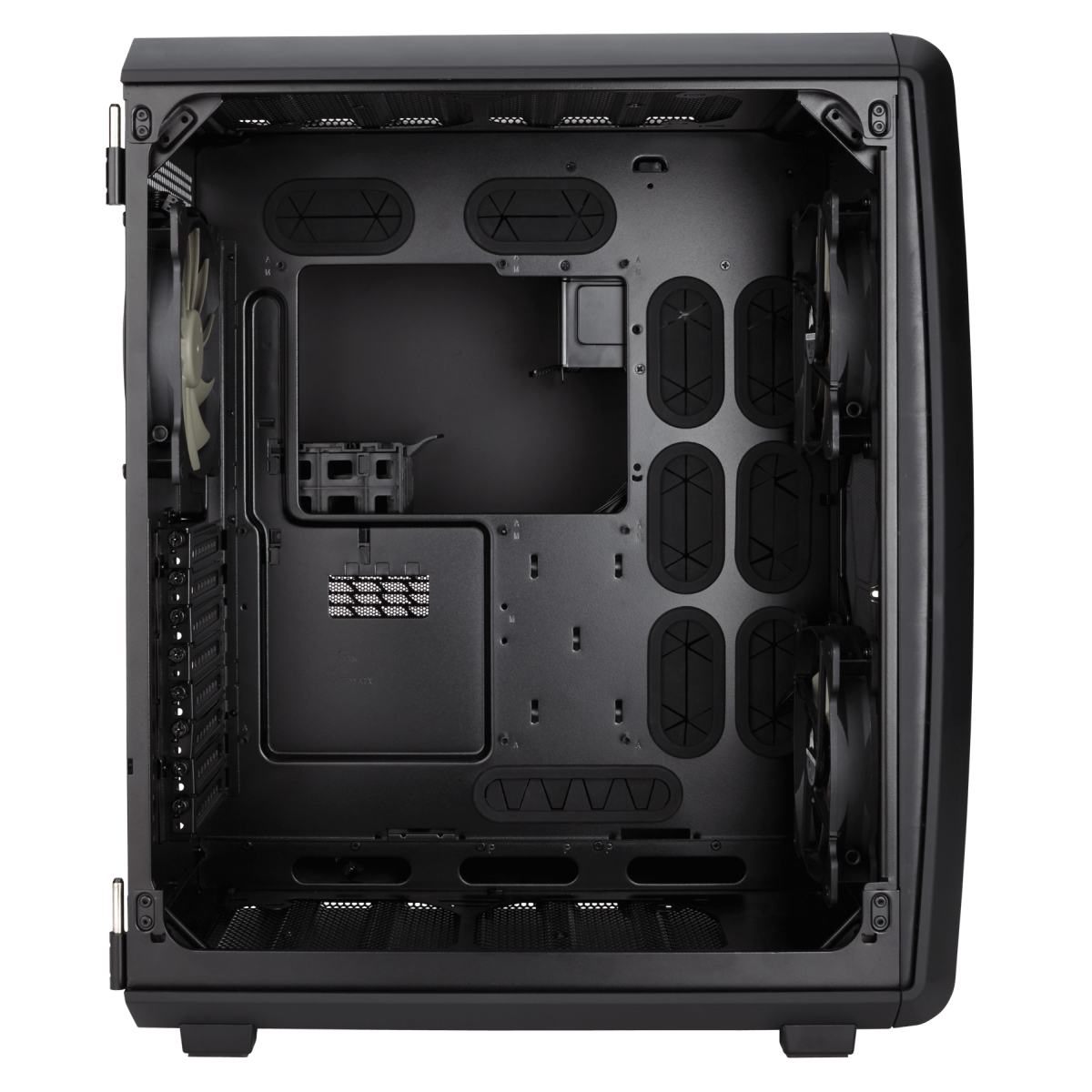 Gabinete Gamer Corsair Carbide Air 740, Mid Tower, Com 3 Fans, Lateral em Acrílico, Black, Sem Fonte, CC-9011096-WW