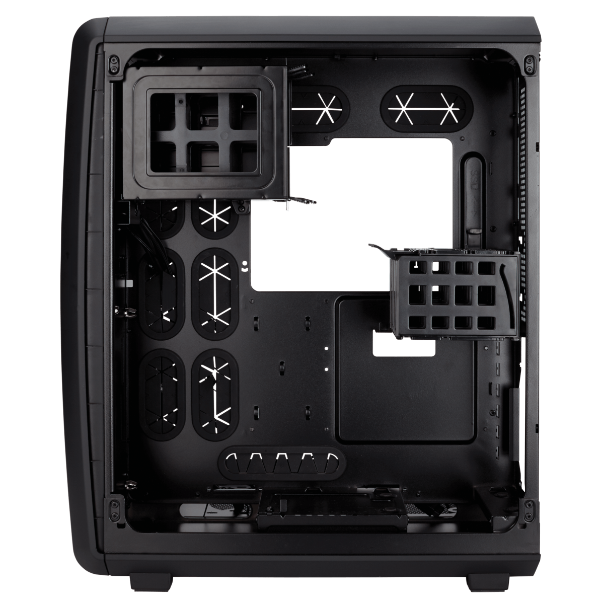 Gabinete Gamer Corsair Carbide Air 740, Mid Tower, Com 3 Fans, Lateral em Acrílico, Black, Sem Fonte, CC-9011096-WW