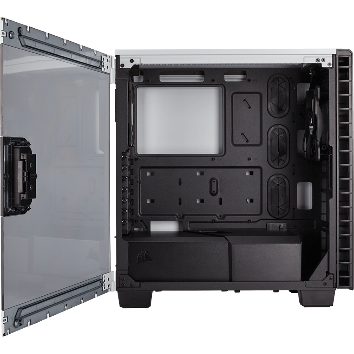 Gabinete Gamer Corsair Carbide Clear 400C, Mid Tower, Com 2 Fans, Lateral em Acrílico, White, S-Fonte, CC-9011095-WW