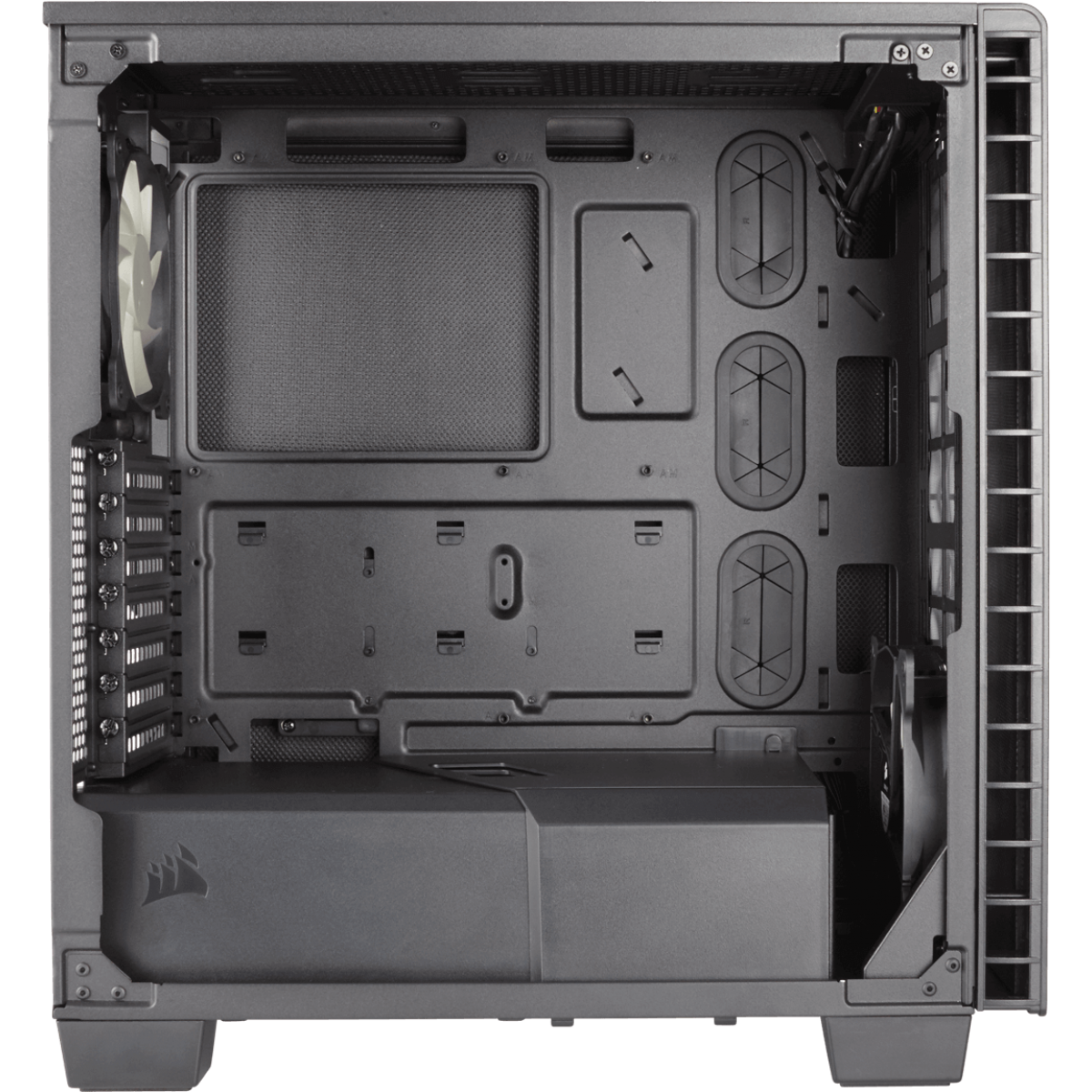 Gabinete Gamer Corsair Carbide Quiet 400Q, Mid Tower, Com 2 Fans, Black, Sem Fonte, CC-9011100-WW