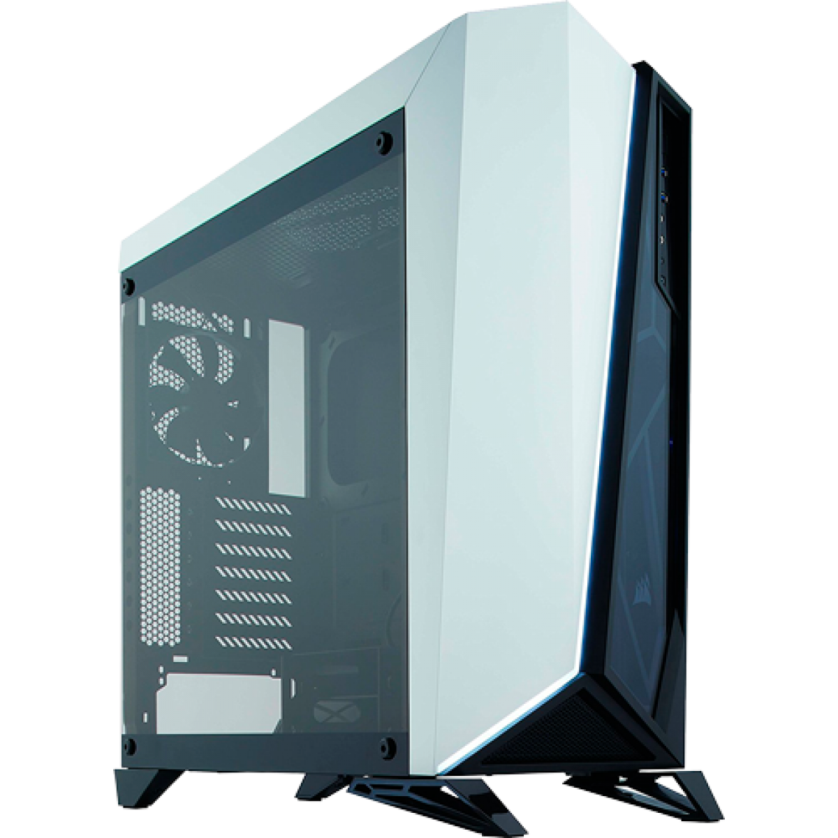 Gabinete Gamer Corsair Carbide Spec-Omega, Mid Tower, Com 2 Fans, Vidro Temperado, Black-White, Sem Fonte, CC-9011119-WW