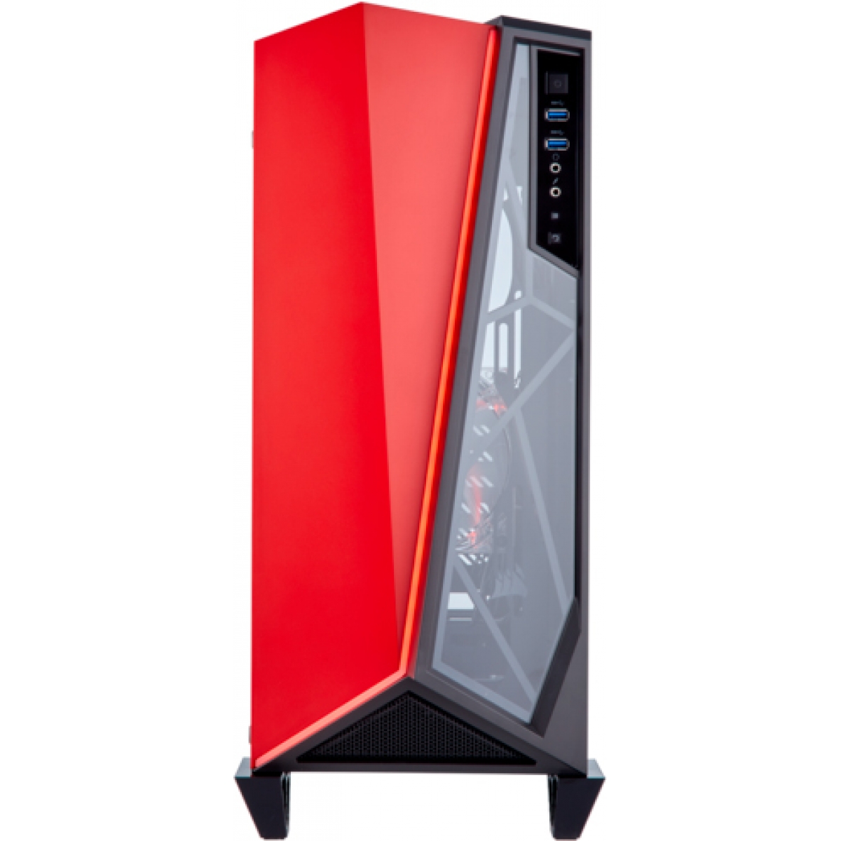 Gabinete Gamer Corsair Carbide Spec-Omega, Mid Tower, Com 2 Fans, Vidro Temperado, Black-Red, Sem Fonte, CC-9011120-WW