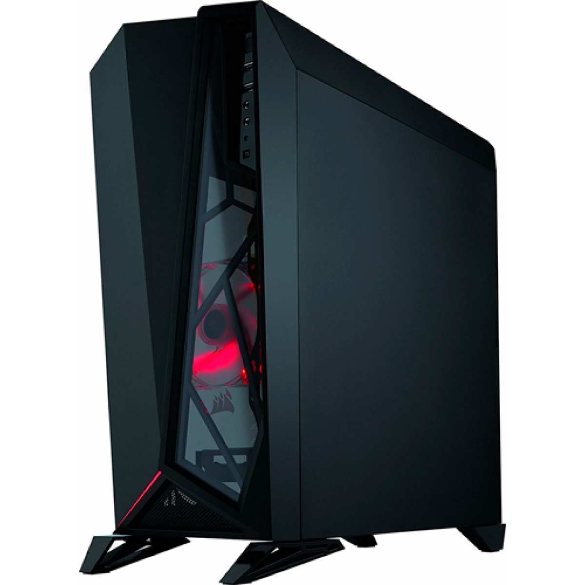 Gabinete Gamer Corsair Carbide Spec-Omega, Mid Tower, Com 2 Fans, Vidro Temperado, Black, Sem Fonte, CC-9011121-WW