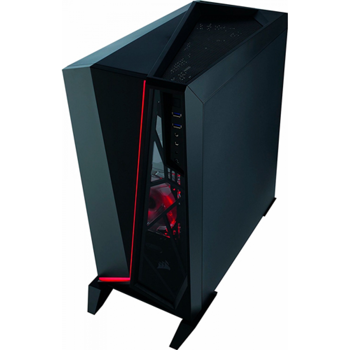 Gabinete Gamer Corsair Carbide Spec-Omega, Mid Tower, Com 2 Fans, Vidro Temperado, Black, Sem Fonte, CC-9011121-WW