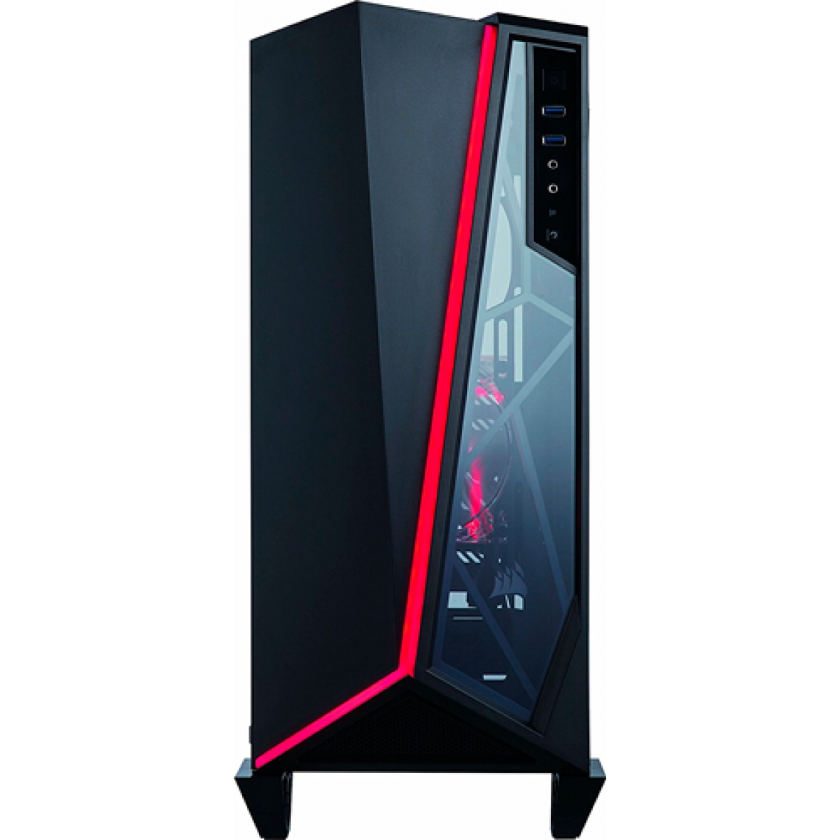 Gabinete Gamer Corsair Carbide Spec-Omega, Mid Tower, Com 2 Fans, Vidro Temperado, Black, Sem Fonte, CC-9011121-WW