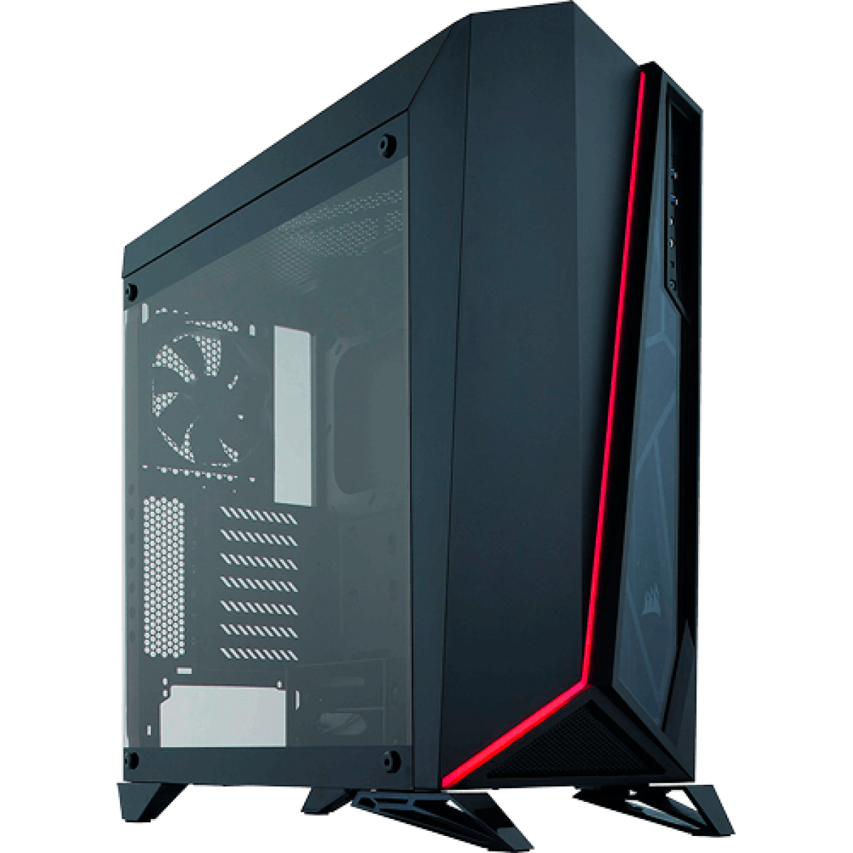Gabinete Gamer Corsair Carbide Spec-Omega, Mid Tower, Com 2 Fans, Vidro Temperado, Black, Sem Fonte, CC-9011121-WW