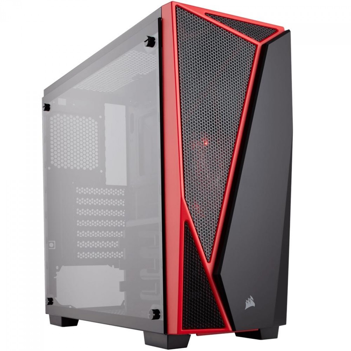 Gabinete Gamer Corsair Carbide SPEC-04, Mid Tower, Com 1 Fan, Vidro Temperado, Black/Red, Sem Fonte, CC-9011117-WW