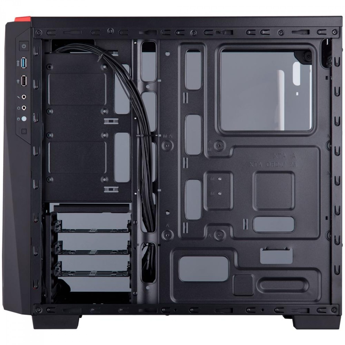 Gabinete Gamer Corsair Carbide SPEC-04, Mid Tower, Com 1 Fan, Vidro Temperado, Black/Red, Sem Fonte, CC-9011117-WW