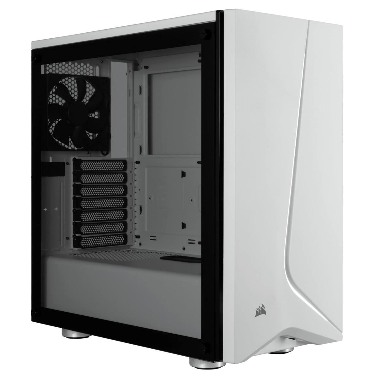 Gabinete Gamer Corsair Carbide SPEC-06, Mid Tower, Com 2 Fan, Vidro temperado, White, Sem Fonte, CC-9011145-WW