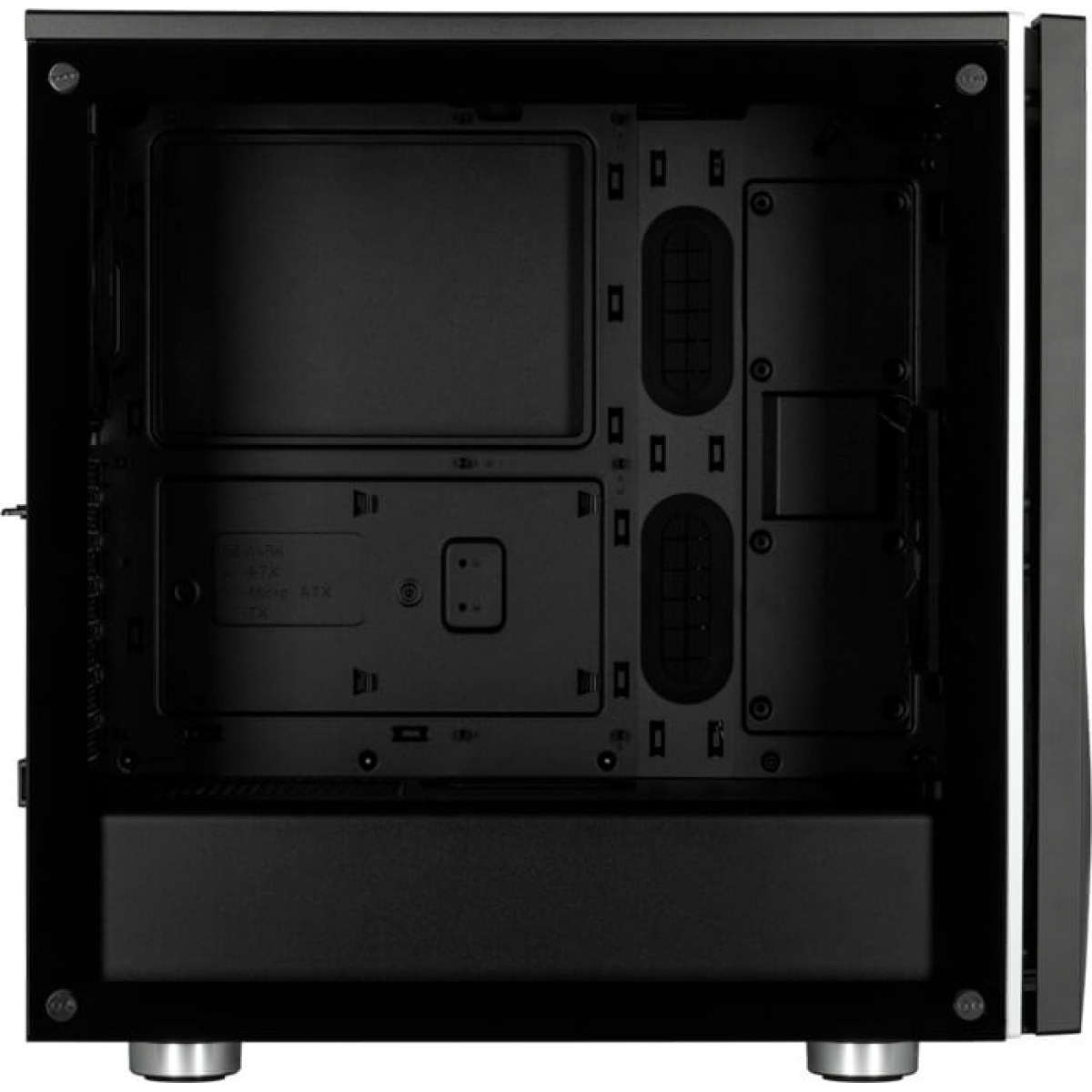 Gabinete Gamer Corsair, Carbide SPEC-06 RGB, Mid Tower, Vidro temperado, Black, Sem Fonte, Com 2 Fans, CC-9011146-WW