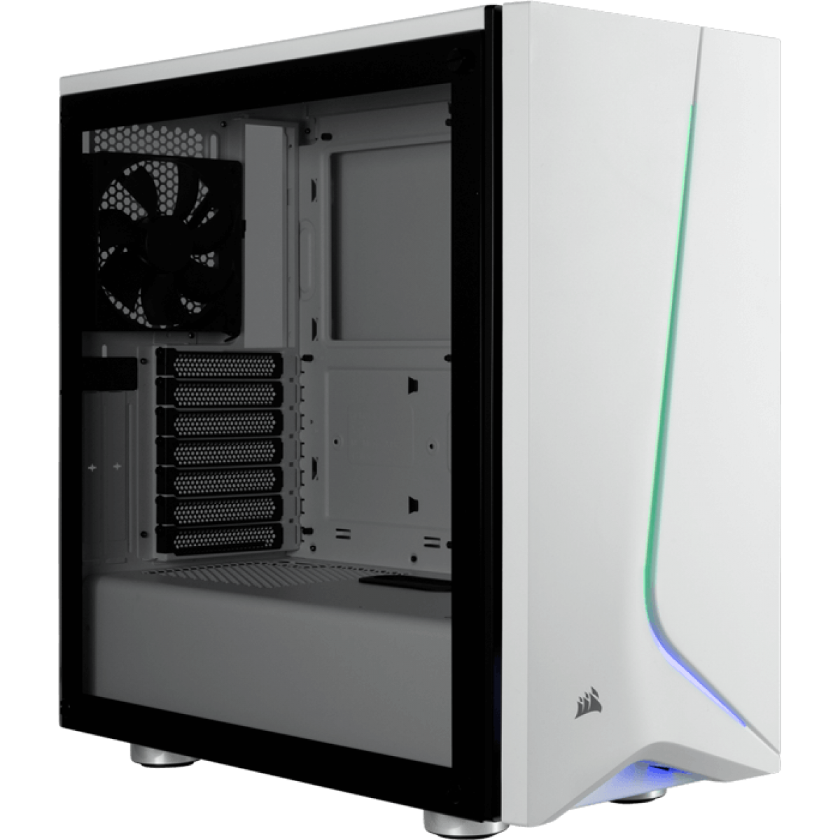 Gabinete Gamer Corsair, Carbide SPEC-06 RGB, Mid Tower, Vidro temperado, White, Sem Fonte, Com 2 Fans, CC-9011147-WW