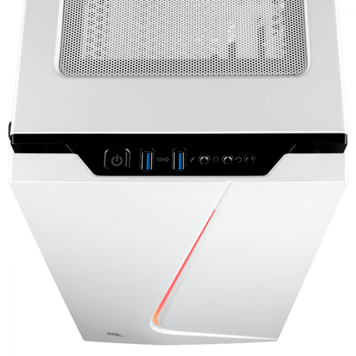 Gabinete Gamer Corsair, Carbide SPEC-06 RGB, Mid Tower, Vidro temperado, White, Sem Fonte, Com 2 Fans, CC-9011147-WW